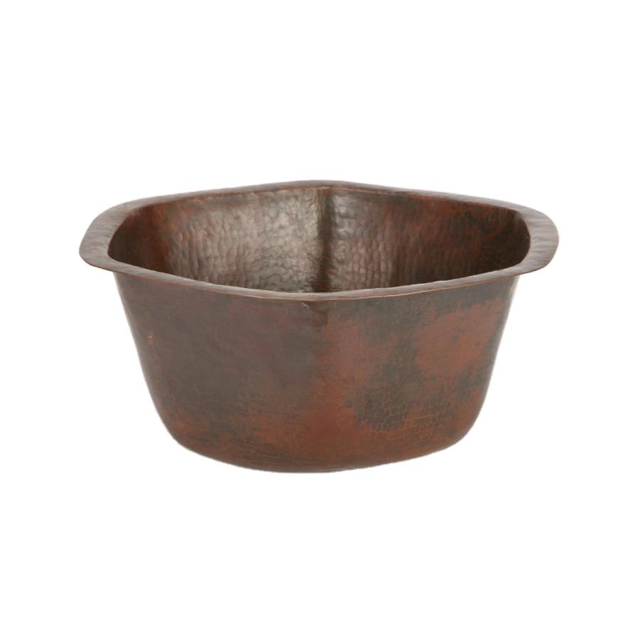 Handmade Hammered Copper Bathroom Sink, Unique Irregular Shape Vessel Sink, Premium Wash Basin for Modern Home Décor