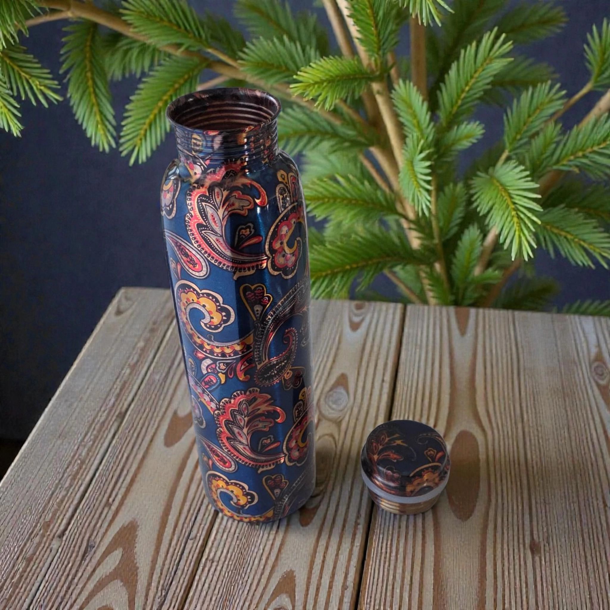 1000ml Pure Copper Water Bottle – Ayurvedic Drinking Bottle, Eco-Friendly & Reusable