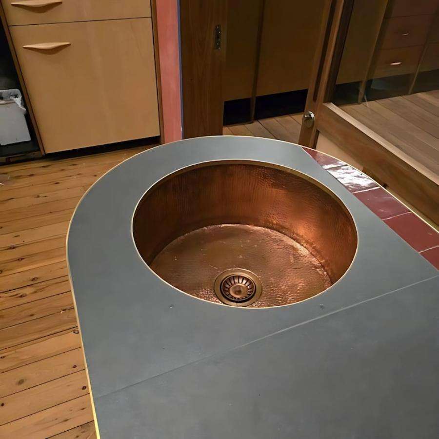 Handmade Hammered Copper Bathroom Sink, Unique Irregular Shape Vessel Sink, Premium Wash Basin for Modern Home Décor