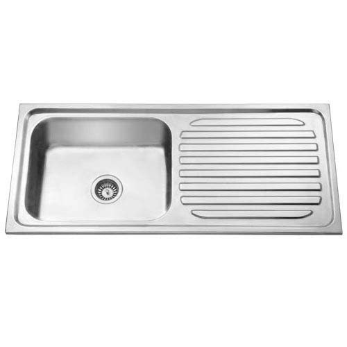 Handmade Stainless Steel Kitchen Sink, 24 x 18 x 10 Inch Deep Single Bowl Design with Anti-Condensation Coating and Sound Deadening Pad