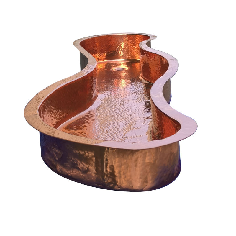 Handcrafted Copper Vessel Sink, Hammered Finish Bathroom Basin, Modern Designer Wash Sink