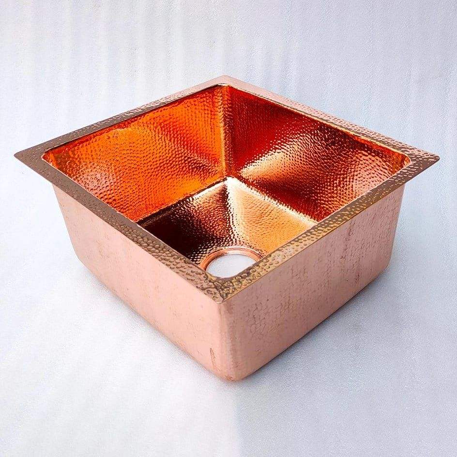 Handcrafted Copper Vessel Sink, Hammered Finish Bathroom Basin, Modern Designer Wash Sink