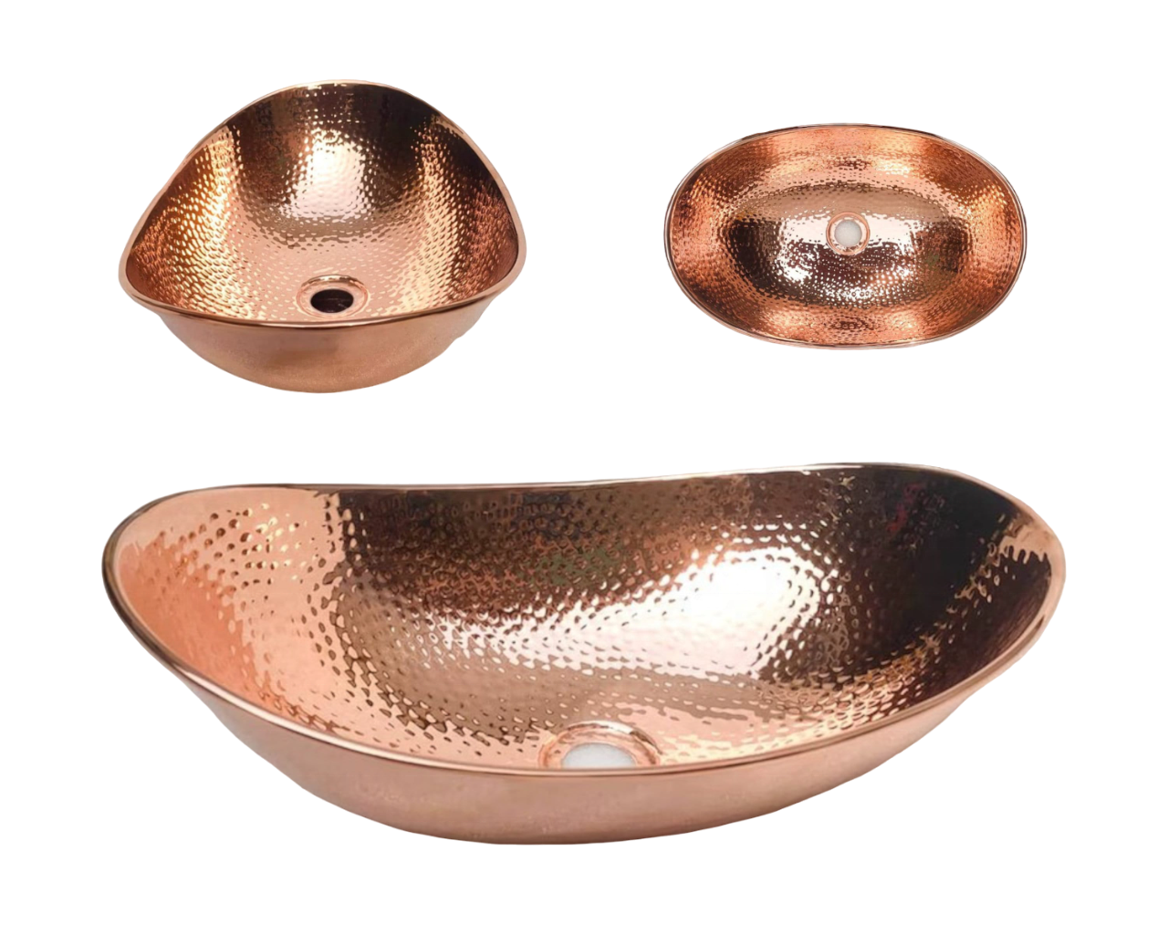 Vintage Style Copper Vessel Sink with Green Patina, Handcrafted Hammered Bathroom Wash Basin