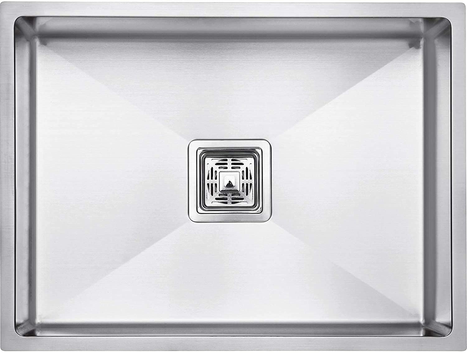Handmade Stainless Steel Deep Single Bowl Kitchen Sink, 24 x 18 x 10 Inch with Sound Deadening Pad, Anti-Condensation Coating, Brushed Finish