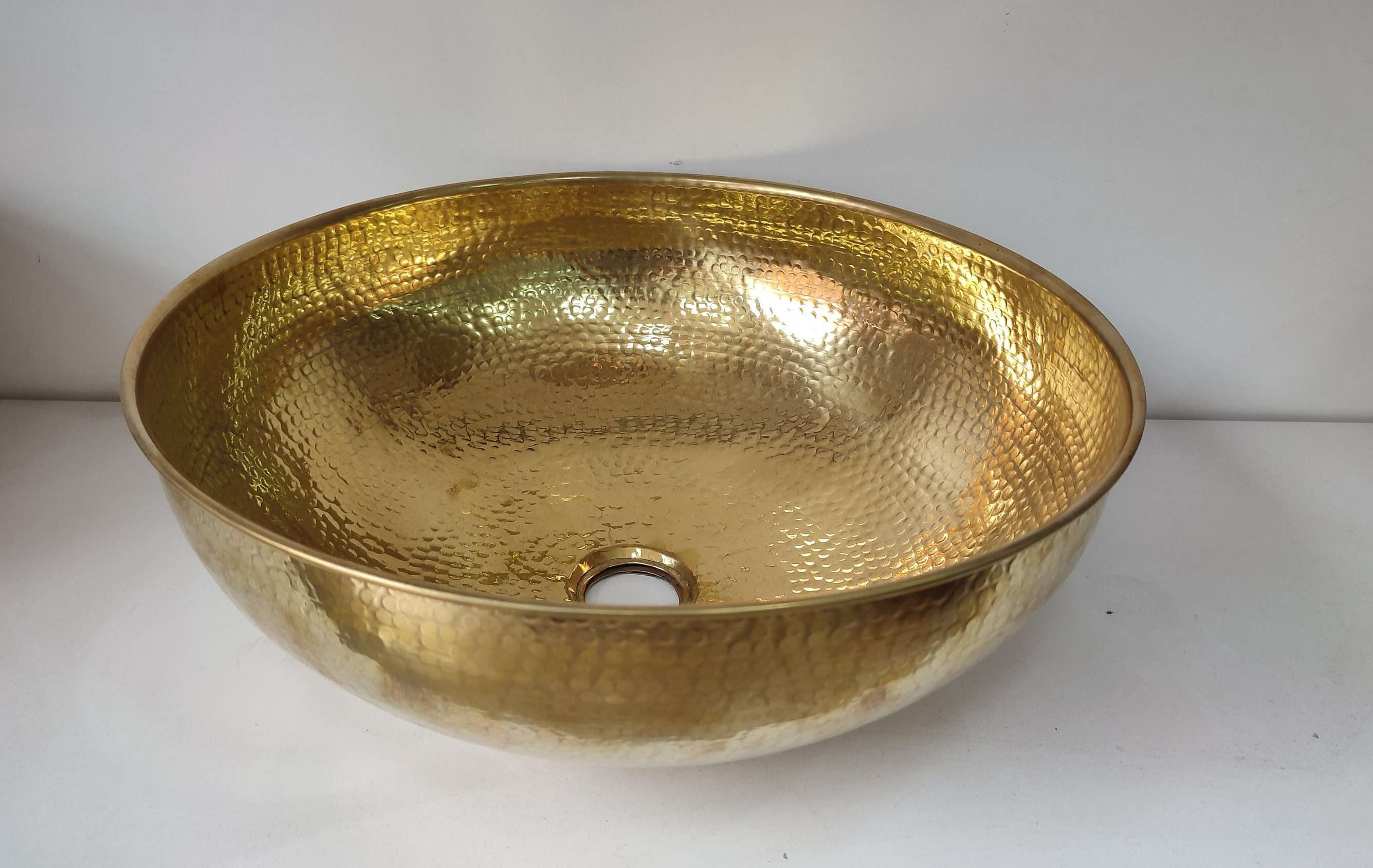 Artisan Copper Sink Bowl, Green Patina Finish, Handmade Hammered Vessel Basin for Bathroom & Kitchen