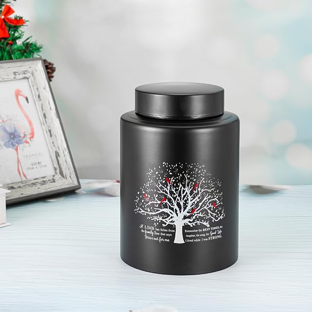 Medium Urns for Adult Human Ashes Decorative Urn for Woman Man Stainless Steel Keepsake Urns Cremation Keepsake for Ashes Big Urn for Human Ashes Life Tree