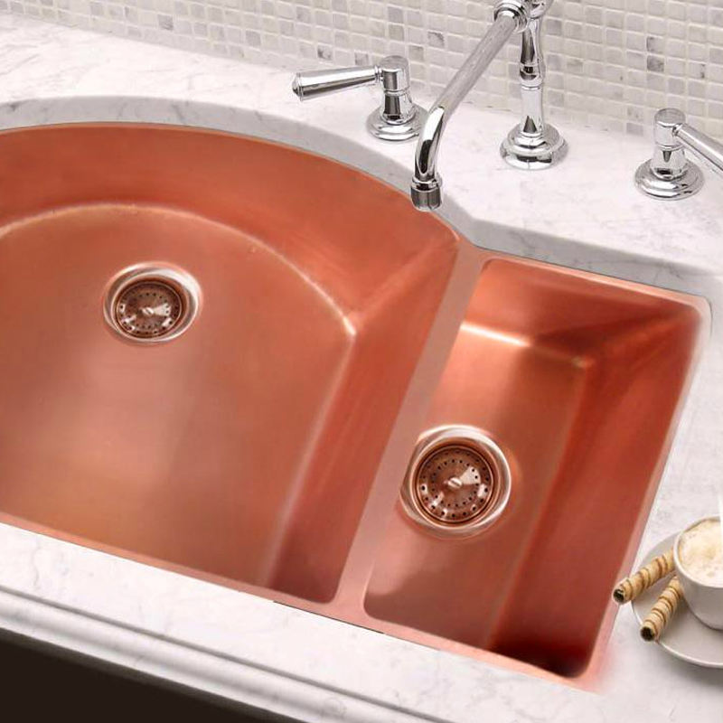 Luxury Handcrafted Copper Vessel Sink – Antique Round Bathroom Wash Basin for Rustic Farmhouse Vanity Countertop Decor