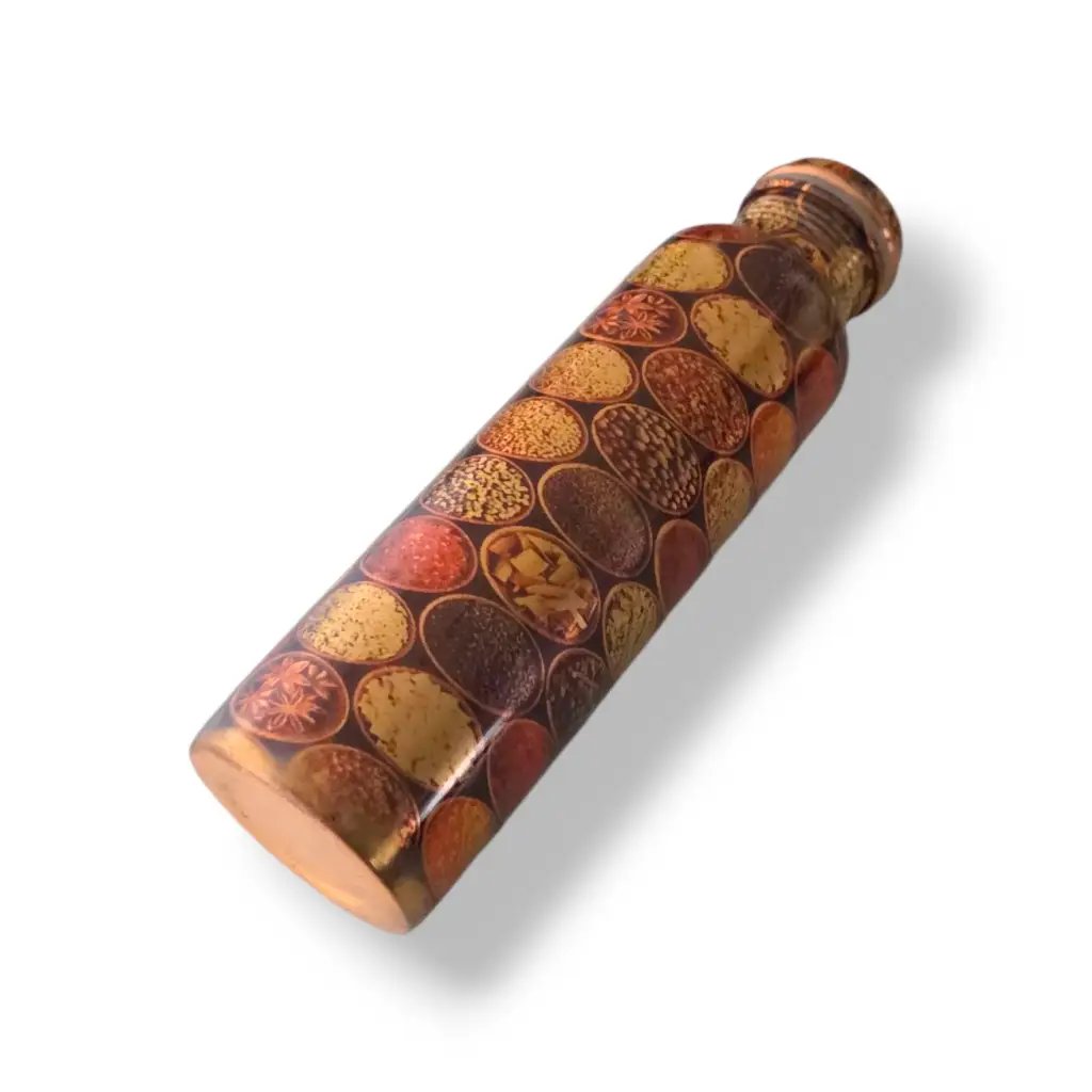 Pure Copper Water Bottle 1000ml (1 Liter) – Ayurvedic, Handmade & Eco-Friendly Drinking Bottle