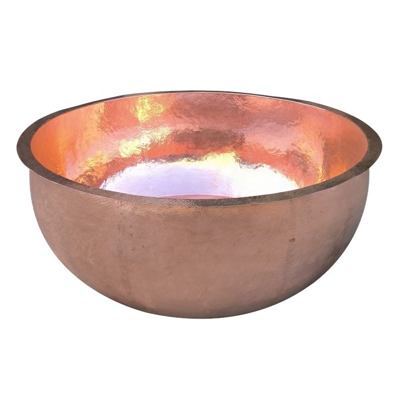 Hammered Copper Freestanding Bathtub – Luxury Vintage Soaking Tub for Rustic Bathroom Décor