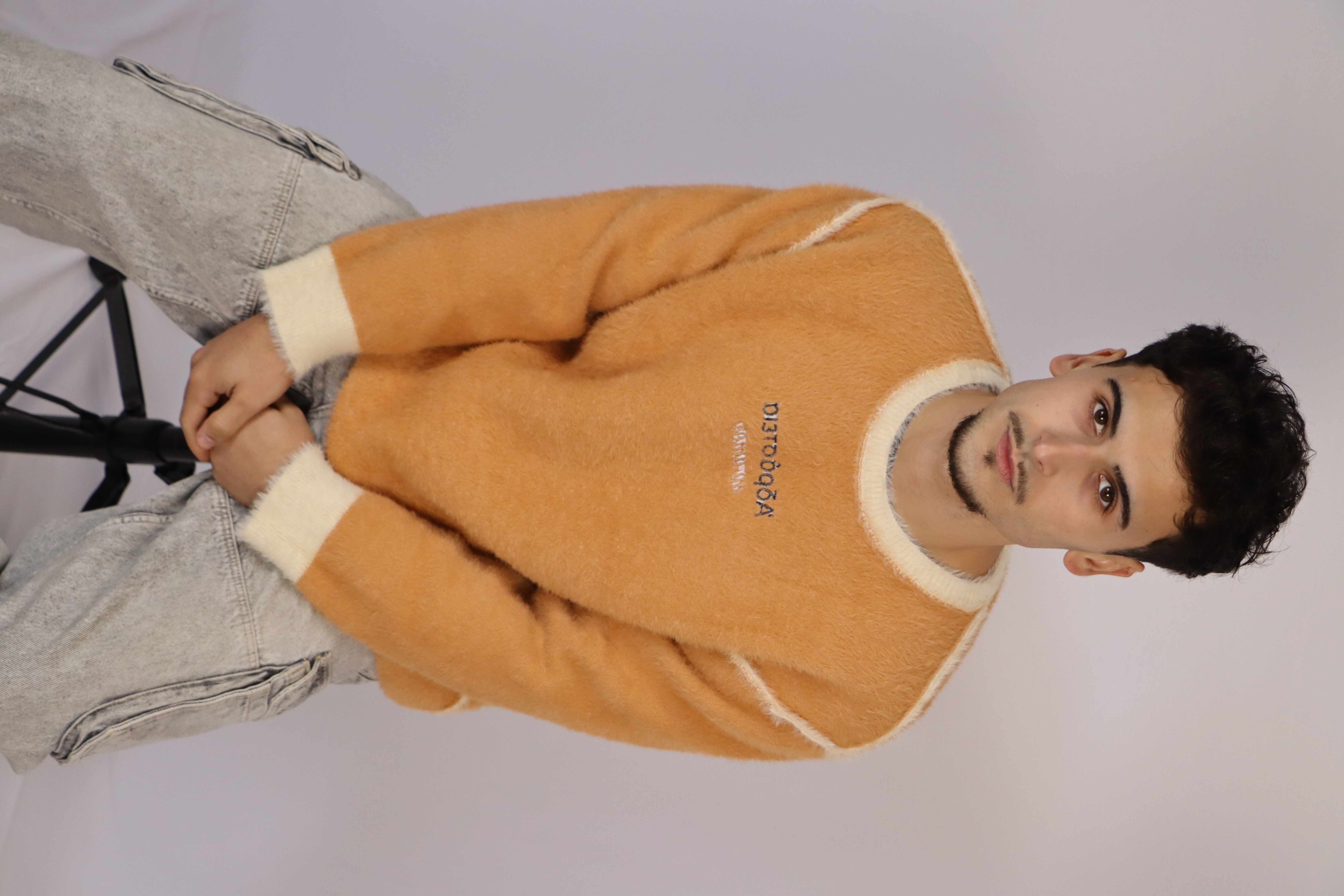 Pull Mohair Réversible – Blood amor CREAM/BROWN