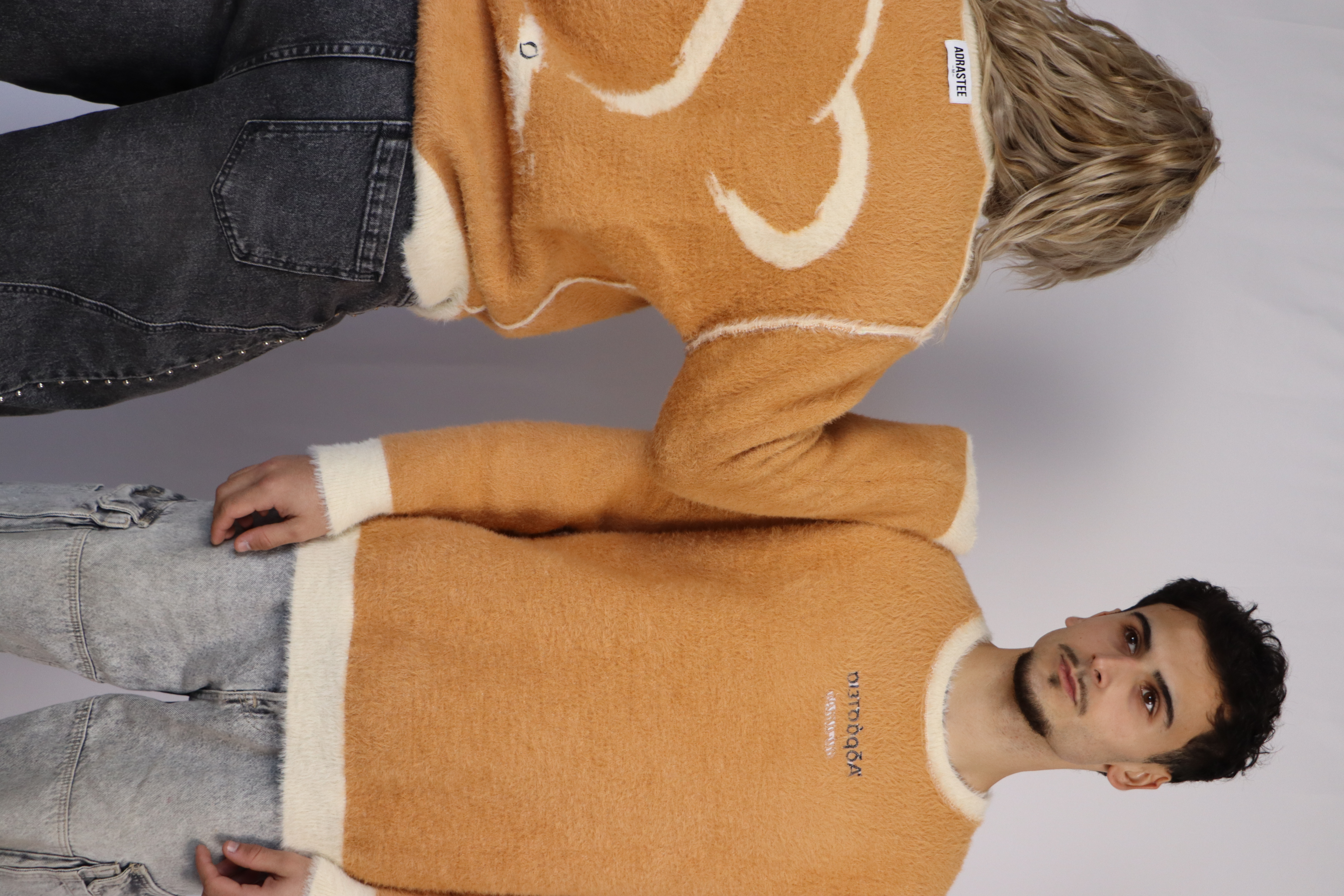 Pull Mohair Réversible – Blood amor CREAM/BROWN