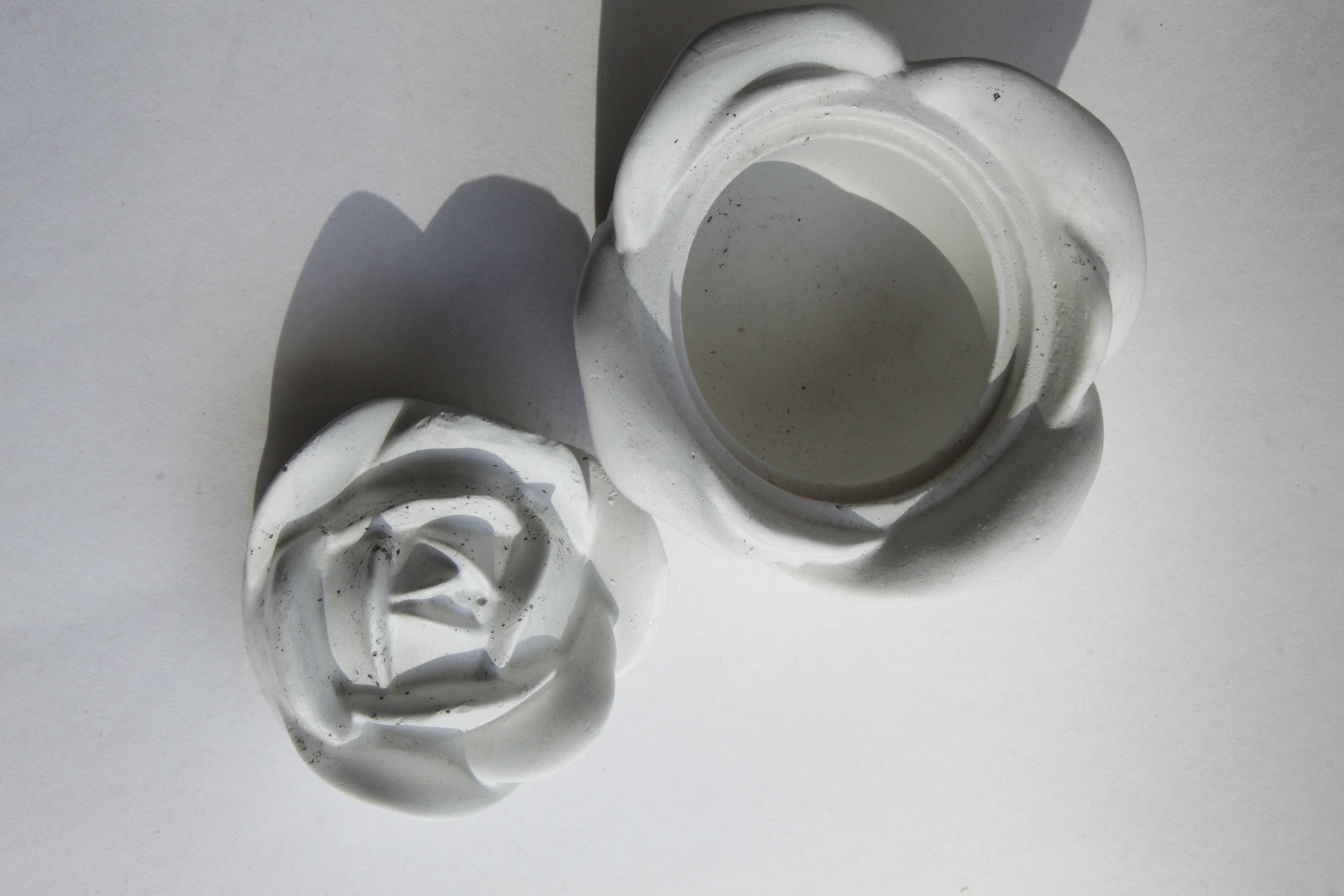 Dekoratyvinė rožė iš gipso