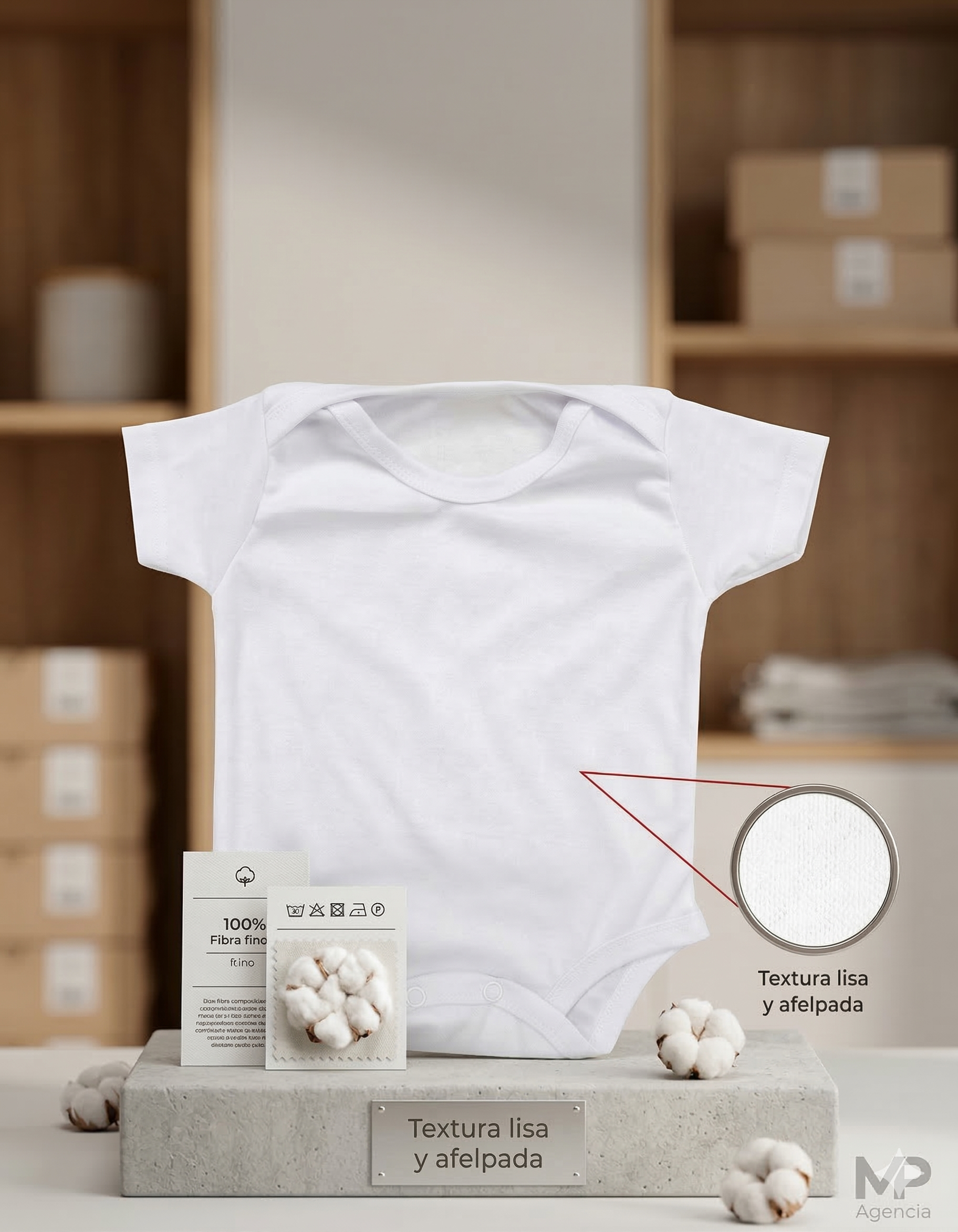 Body bebé algodón blanco