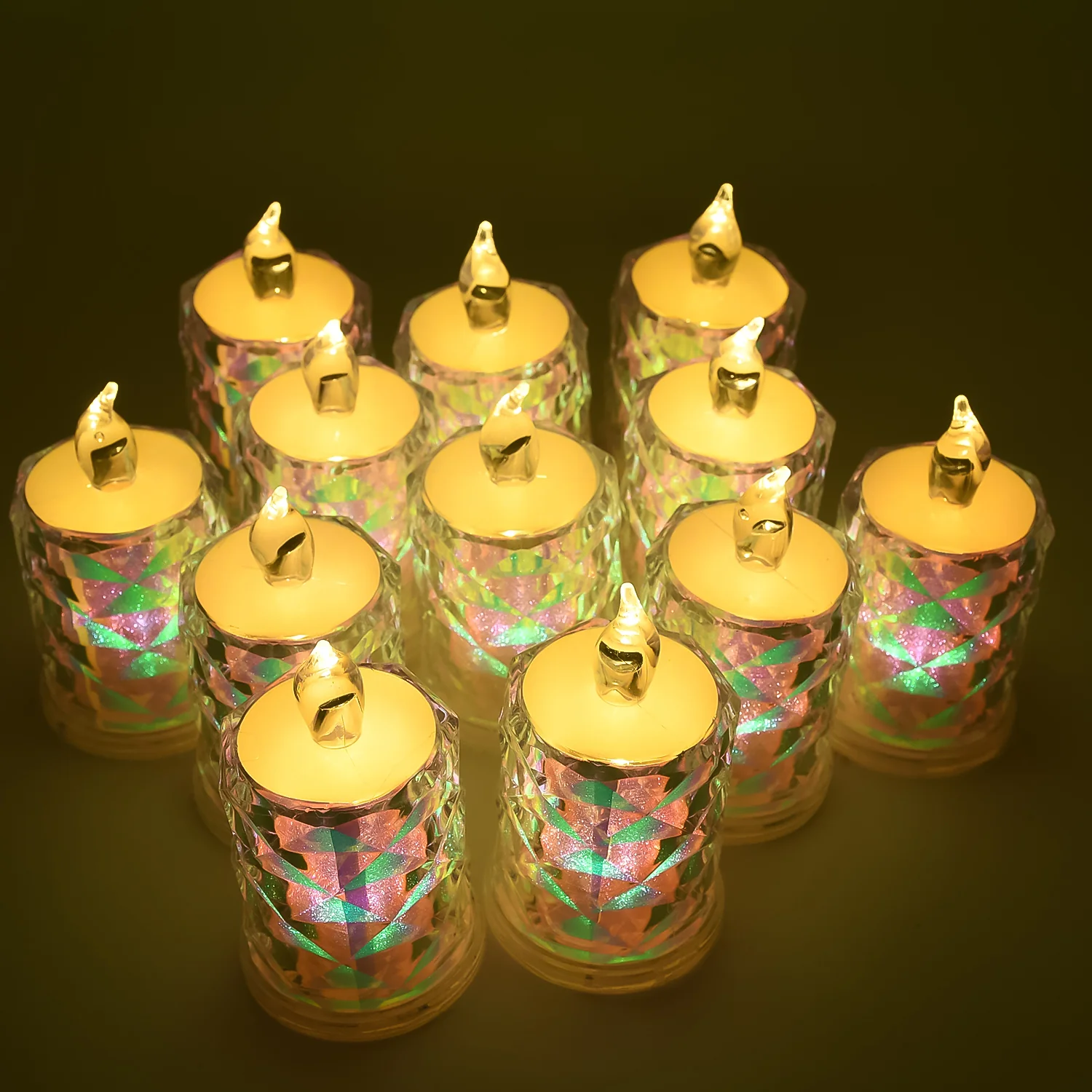 LED Tealight Candle Set (12 Pcs) – Safe Flameless Lighting for Diwali & Festivals