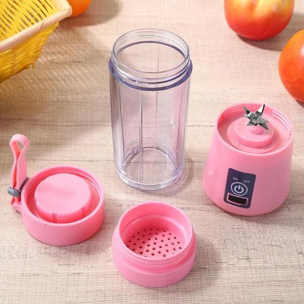 USB Rechargeable Electric Juicer – 6-Blade Portable Blender Mixer Cup (380ml)