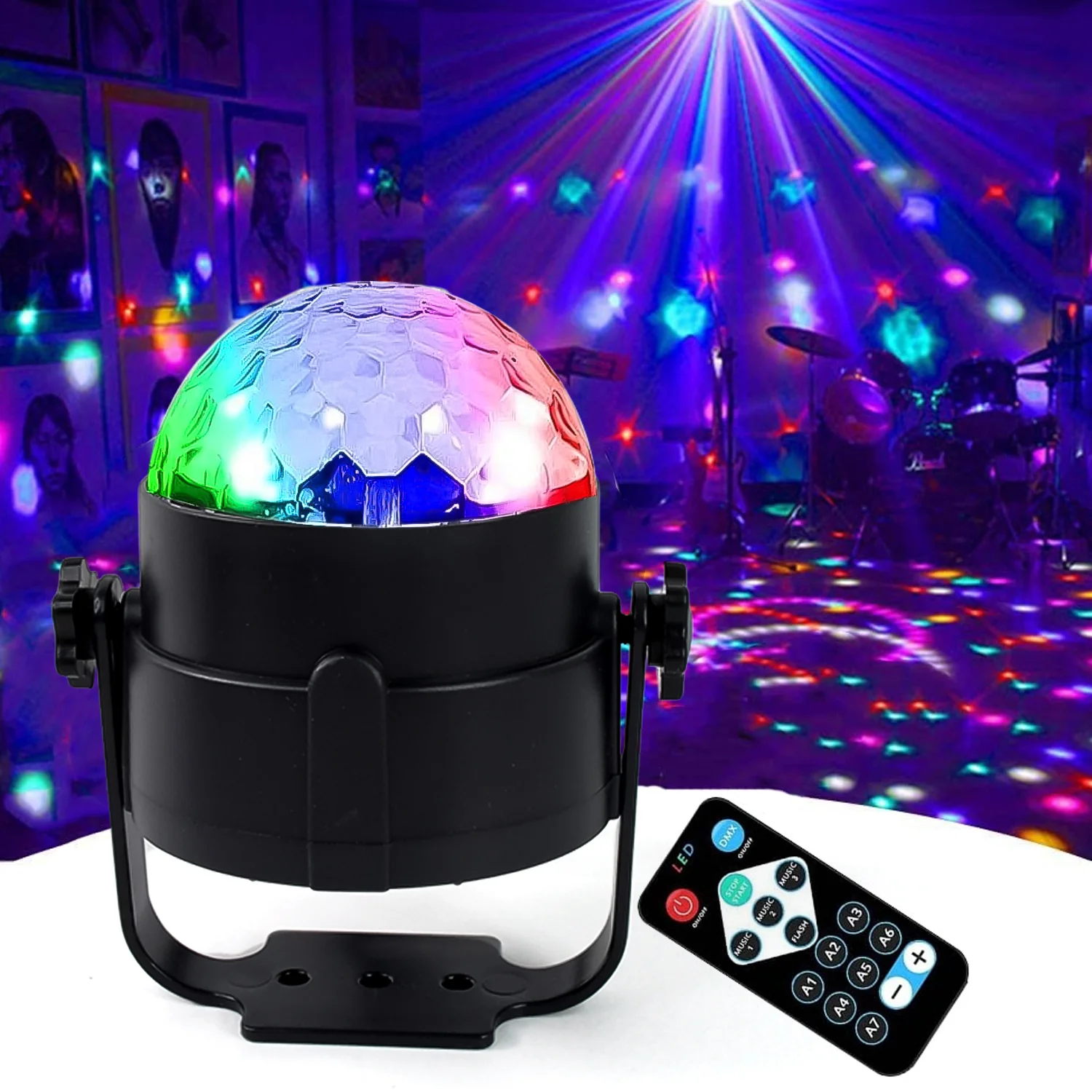 LED Party Disco Ball Light – Portable DJ Stage Lamp for Holiday, Birthday & Events