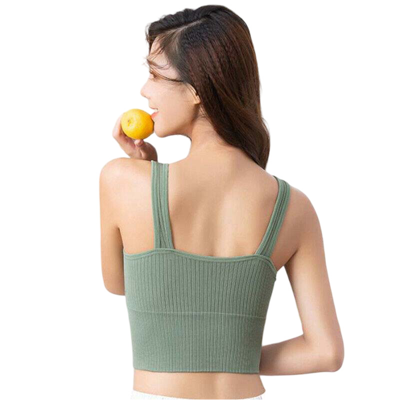 Green Ribbed Tank Top