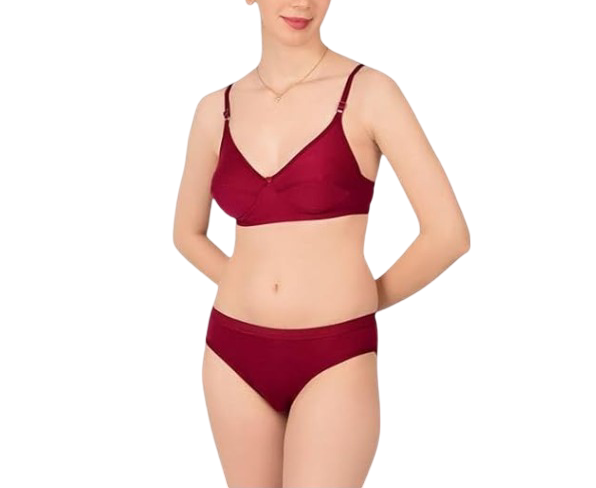 Women's Burgundy Lingerie Set