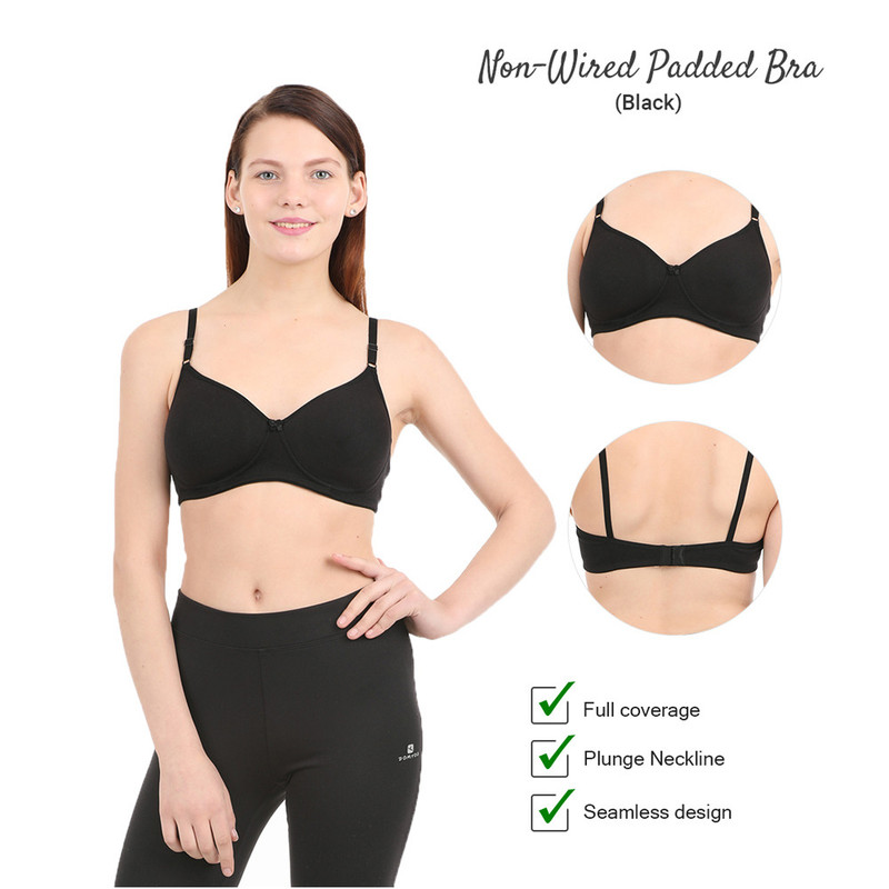Non-Wired Padded Bra (Black)