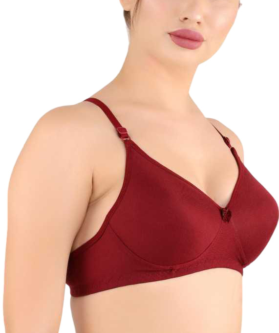 Maroon Non-Padded Bra