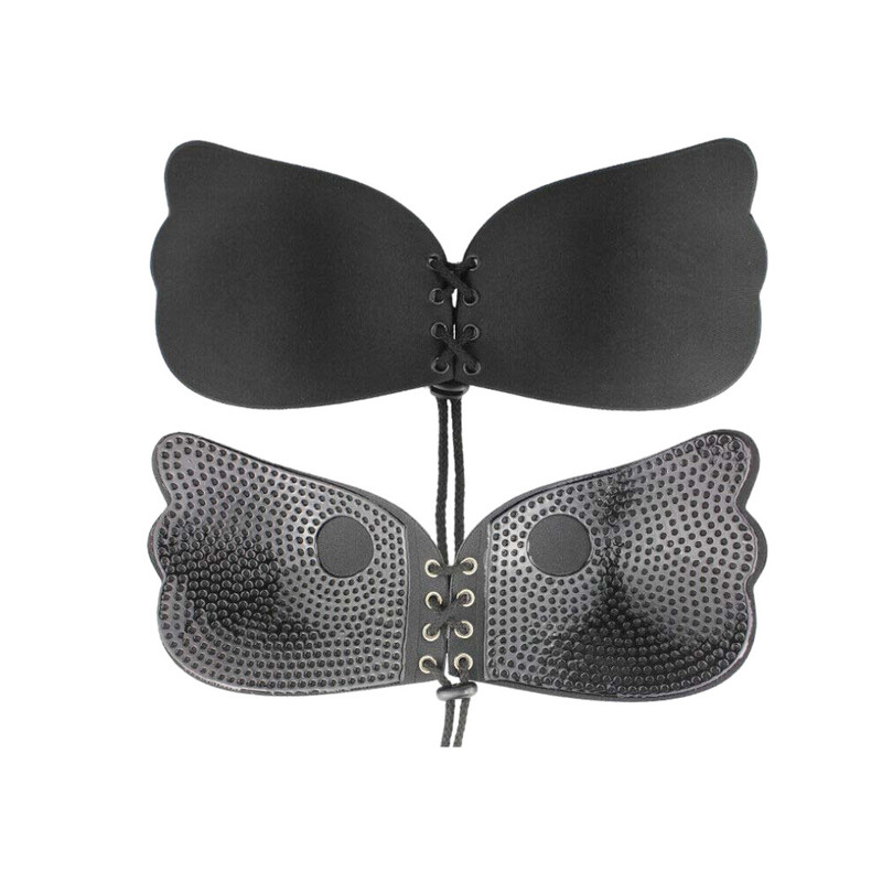 Strapless adhesive push-up bra