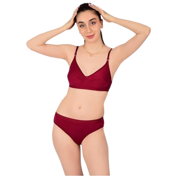 Women's Burgundy Lingerie Set