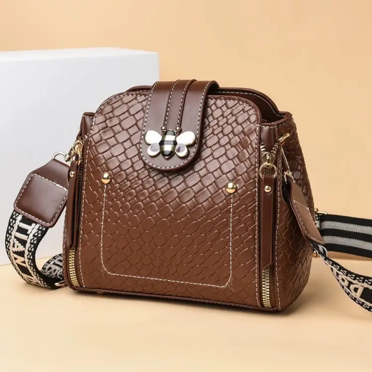 Brown Leather Crossbody Bag