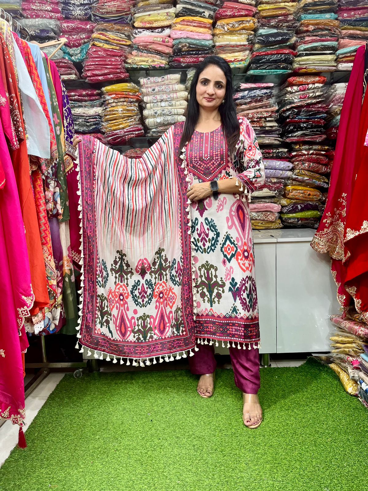 Printed Three-Piece Lawn Suit