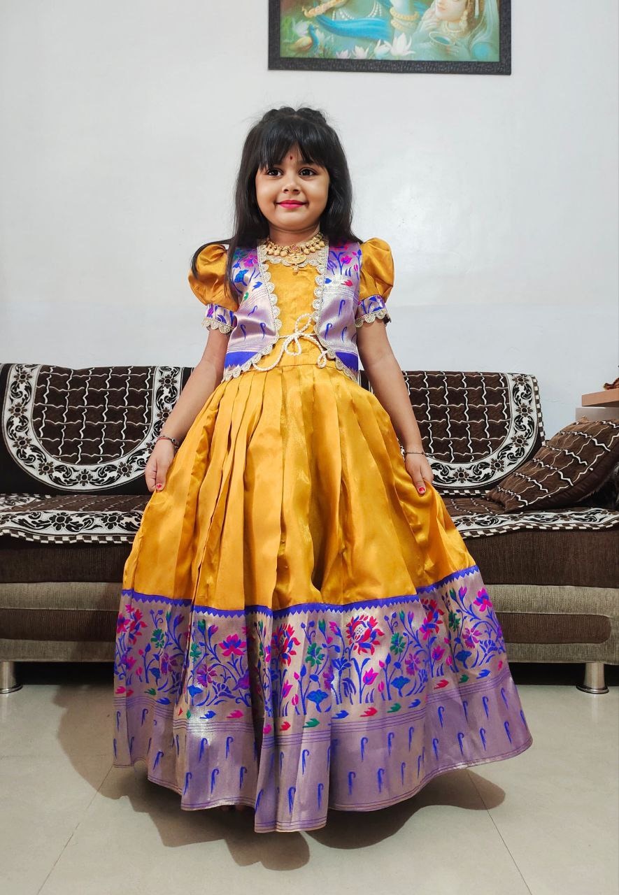 Traditional Kids Silk Dress