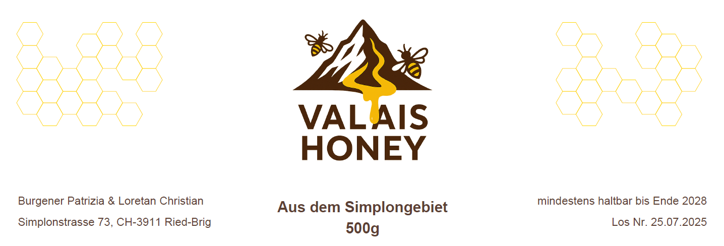 Honig aus dem Simplongebiet, 500g