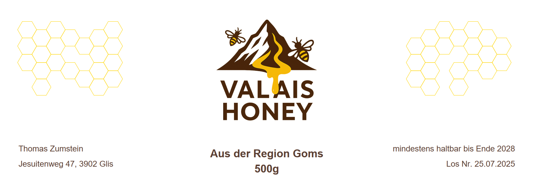 Honig aus der Region Goms, 500g