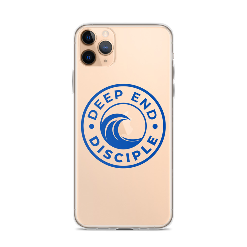 Clear Case for iPhone® DeepEndDisciple logo