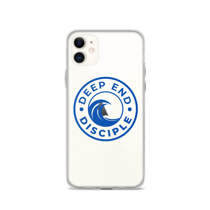 Clear Case for iPhone® DeepEndDisciple logo