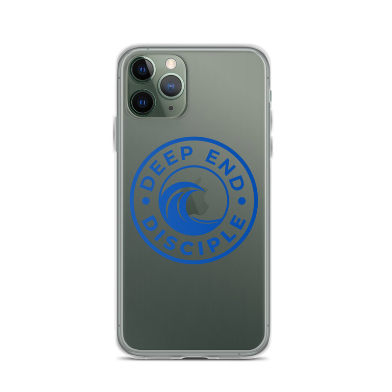 Clear Case for iPhone® DeepEndDisciple logo