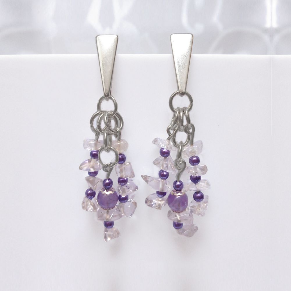 Brinco de pedras naturais Br001b