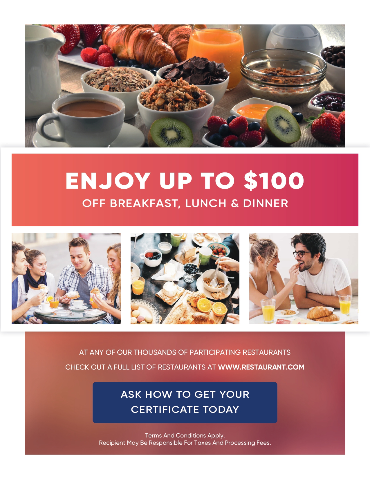 Restaurant Gift Certificate