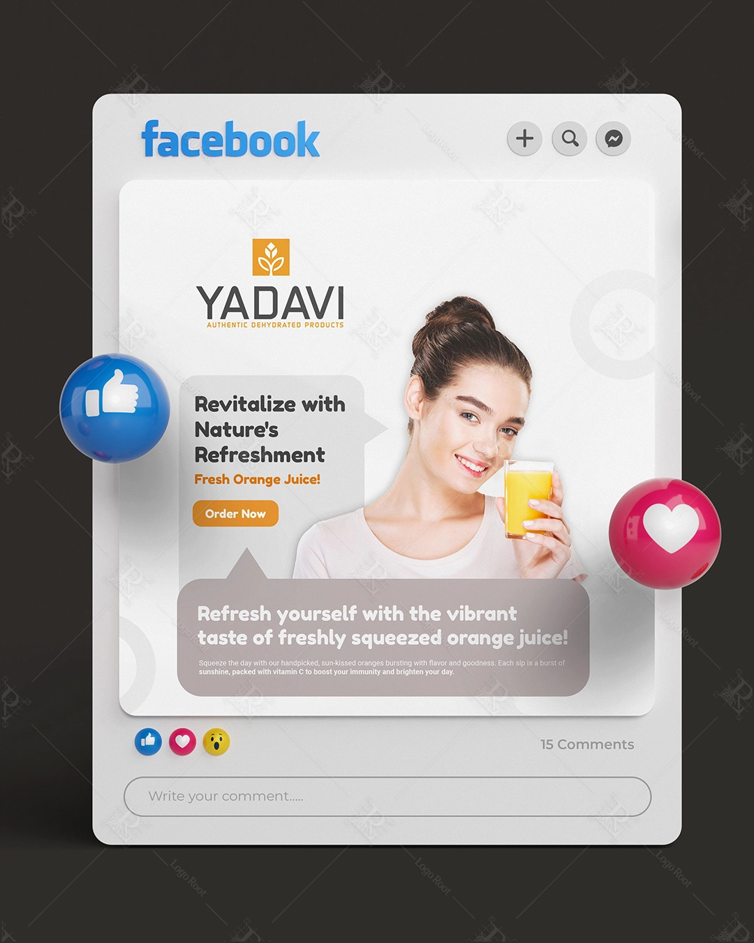 Letter Y & Leaf Icon – Organic Wellness & Food Logo