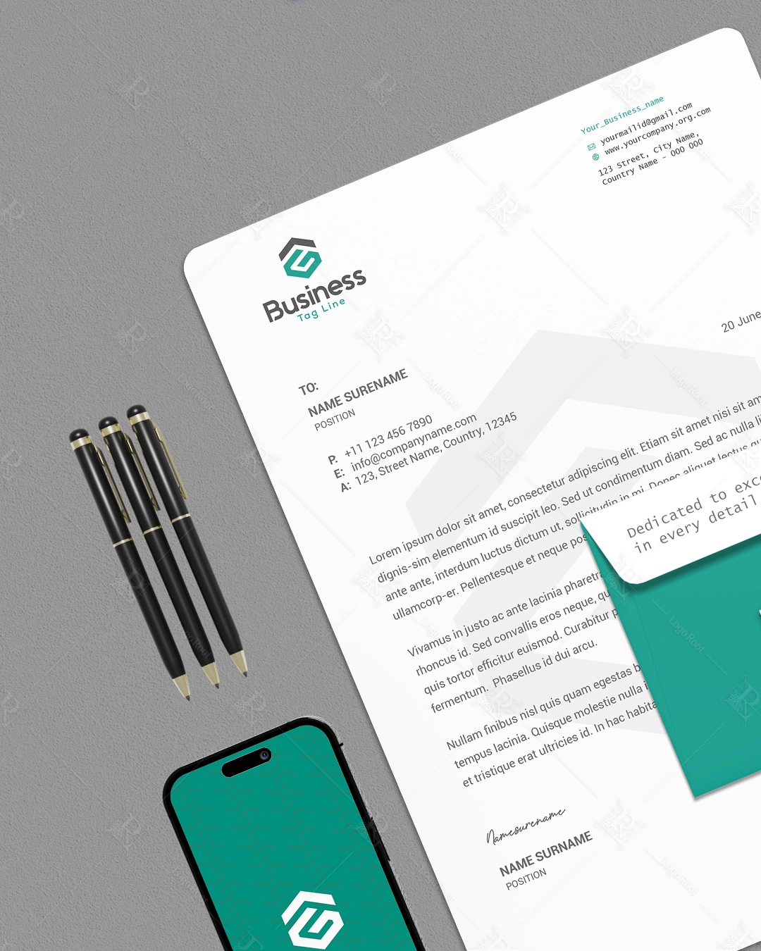 G Letterform – Architecture & Structural Design Logo + Stationery Set