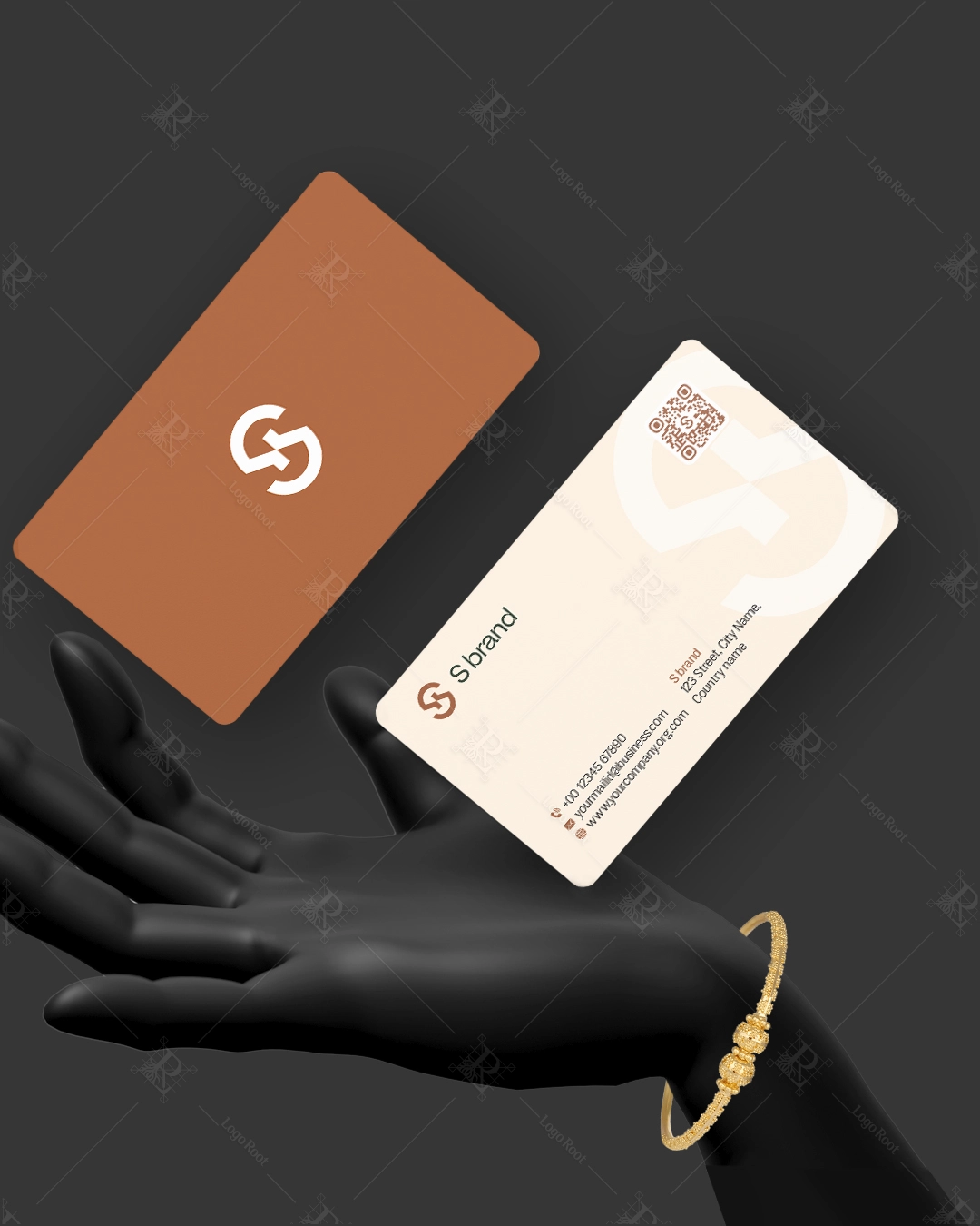 "S" Interlock Emblem – Premium Jewelry Brand Logo + Stationery Set