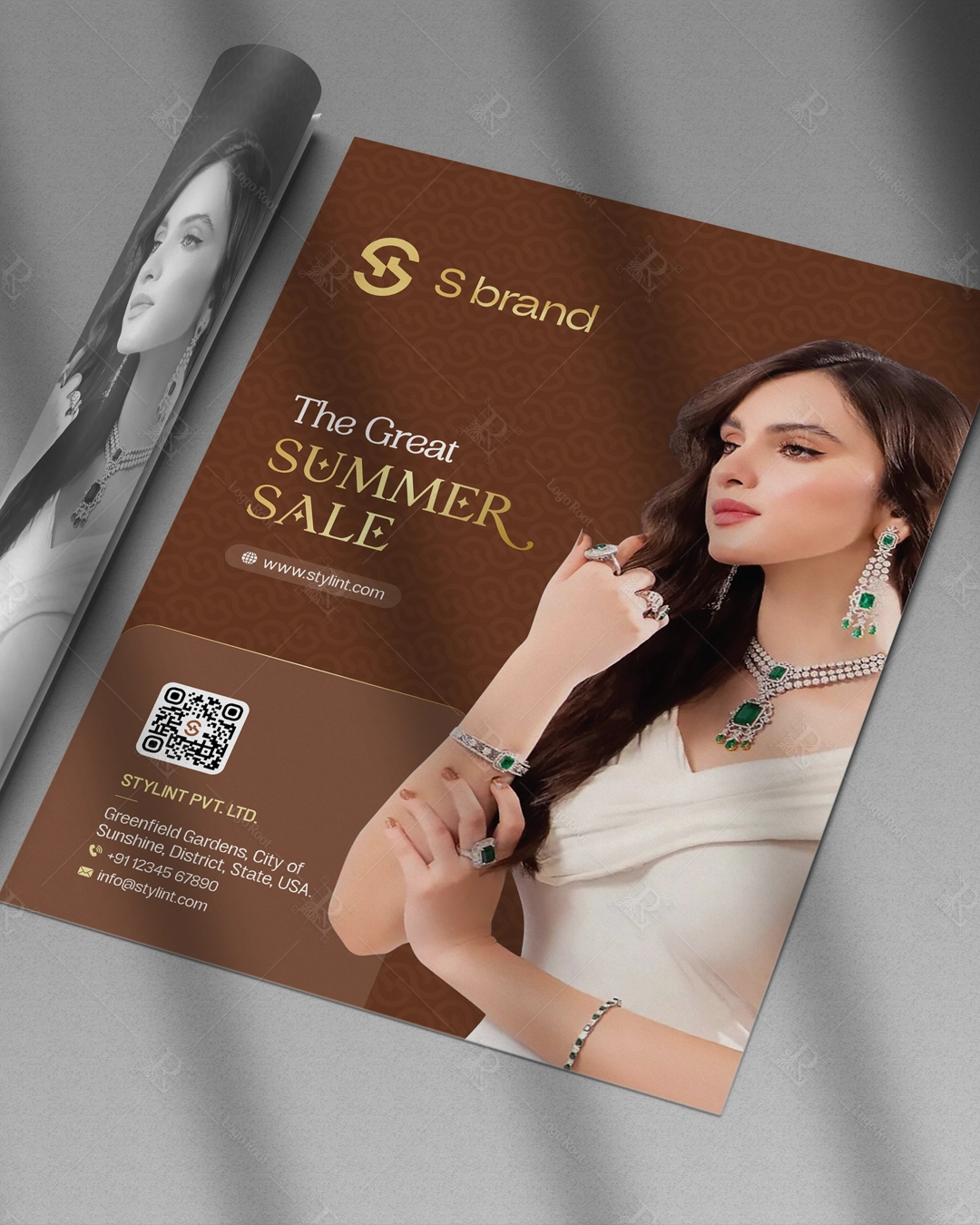 "S" Interlock Emblem – Premium Jewelry Brand Logo + Stationery Set