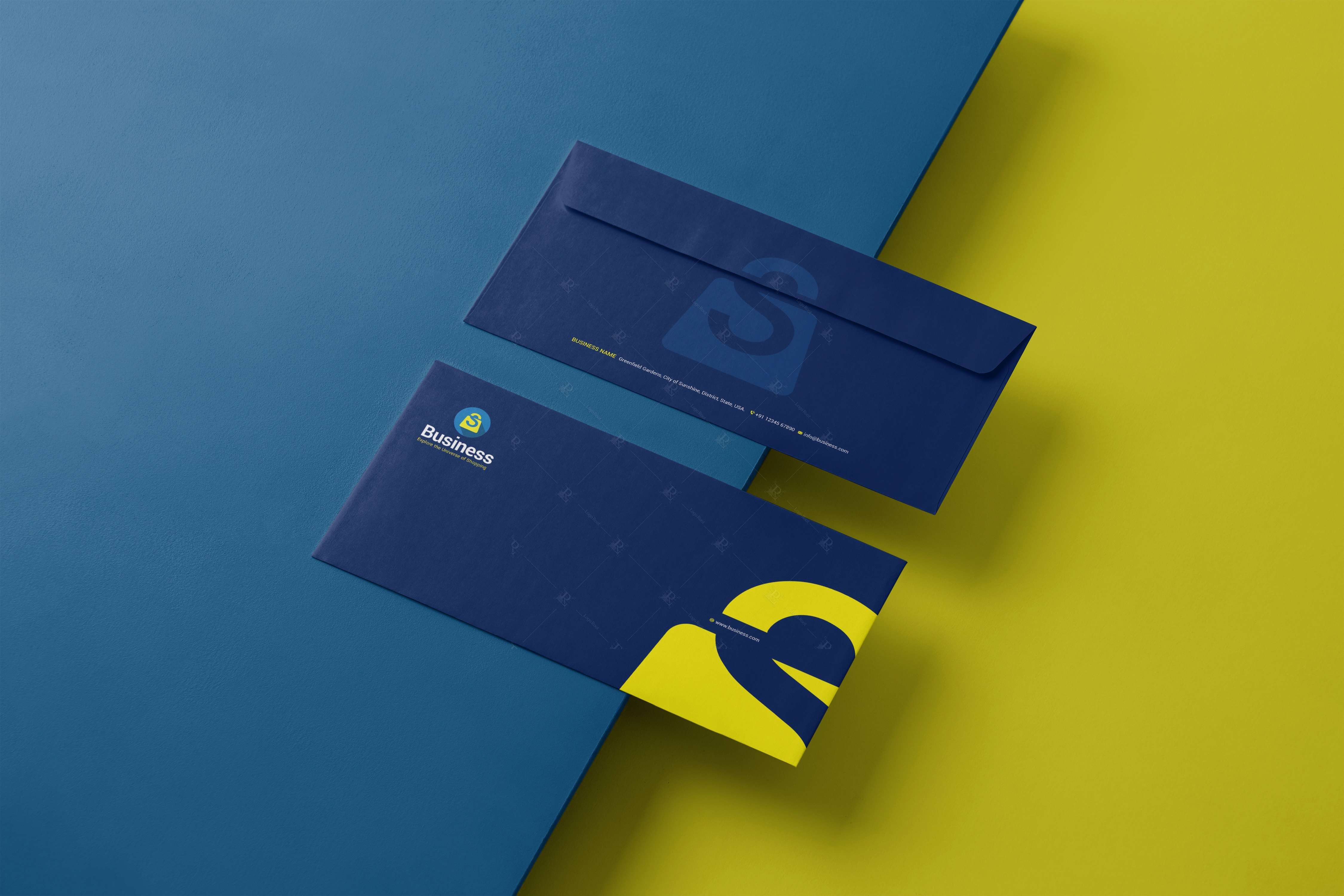 “S” Shopping Emblem – Retail & E-Commerce Logo + Stationery Design Set