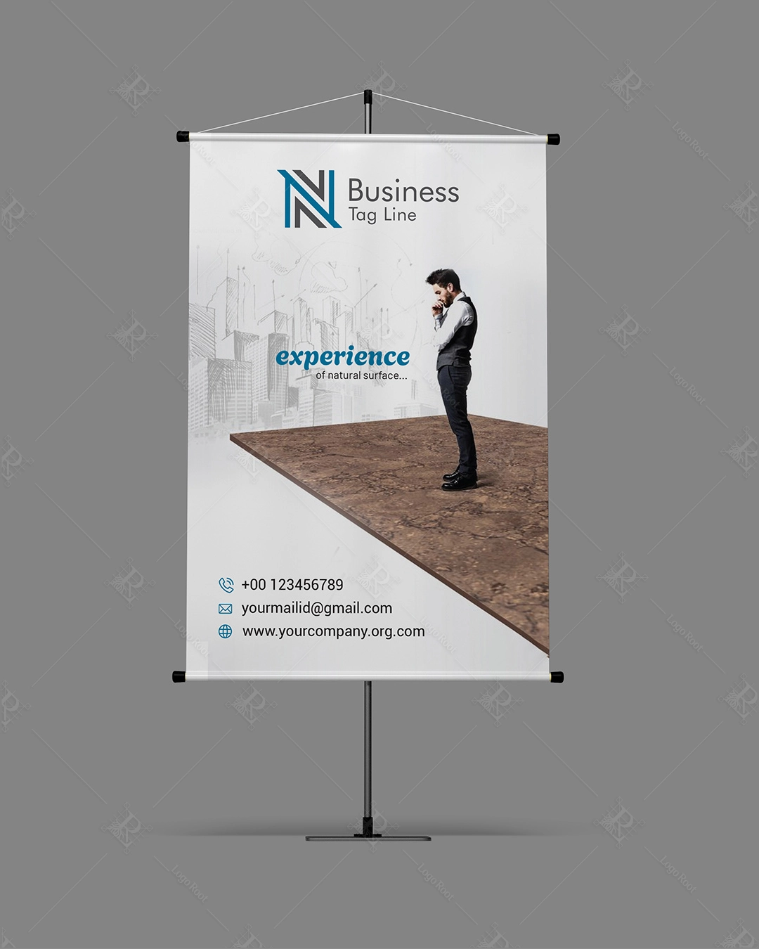 N-Line Structure - Modern N Monogram Logo