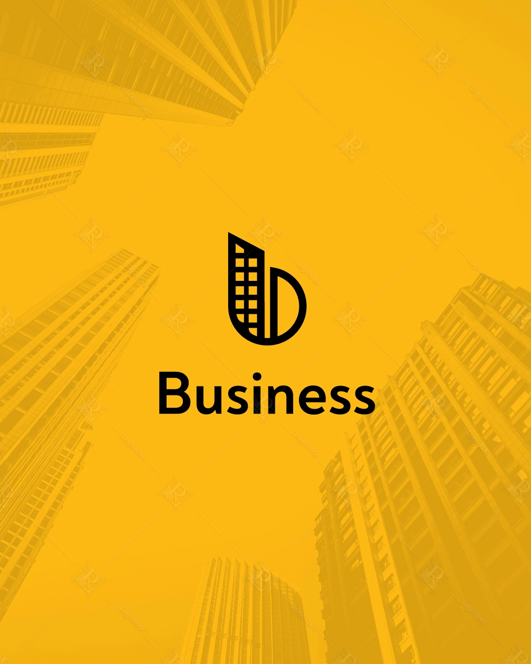 "D" Skyline Emblem – Construction & Real Estate Logo + Stationery Set