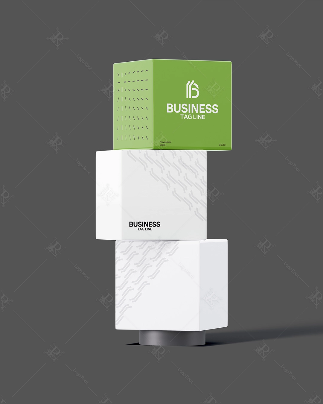 “B” Symbol Identity – Business Growth & Corporate Logo + Stationery Set