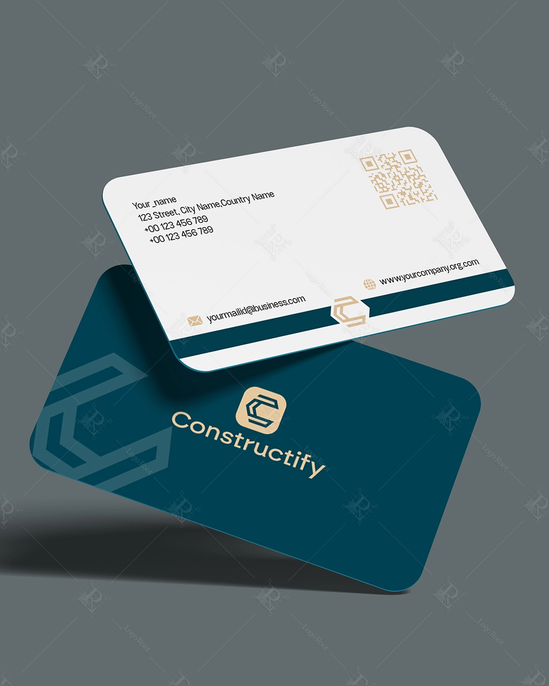 “C” Shield Mark – Construction Company Logo + Stationery Set