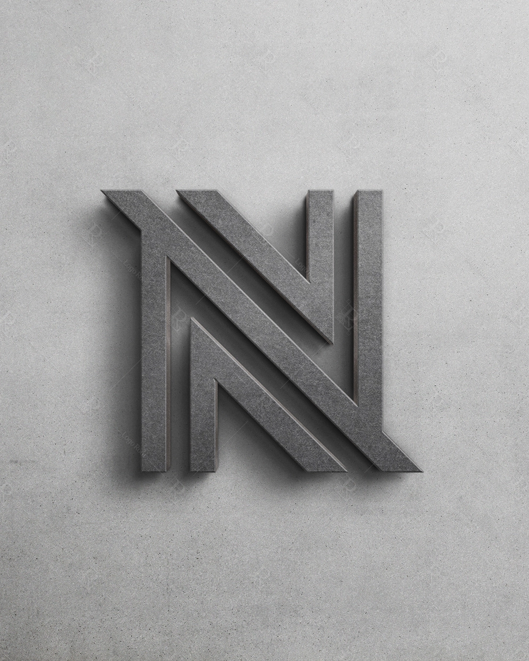 N-Line Structure - Modern N Monogram Logo