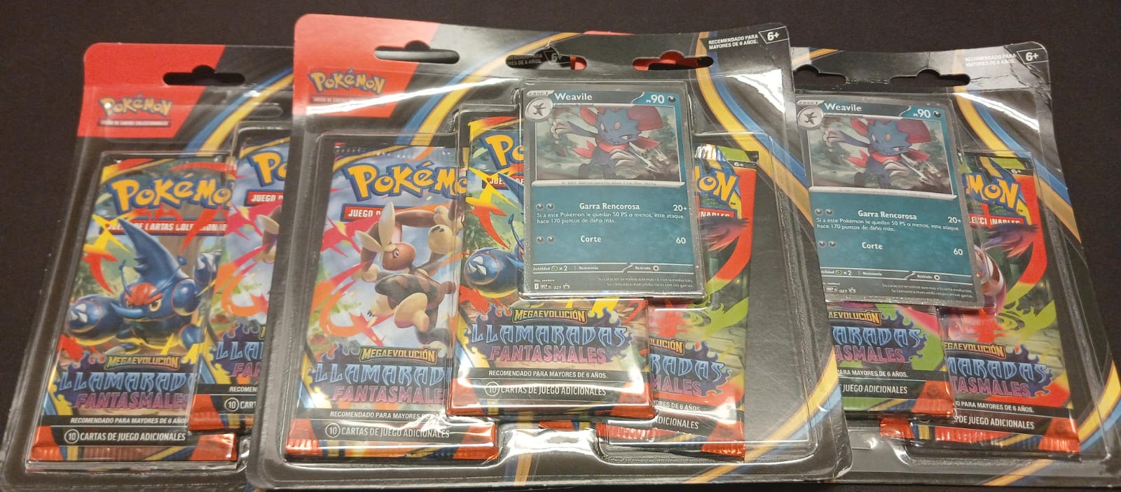 3-Pack Blister Phantasmal Flames Pokemon Español