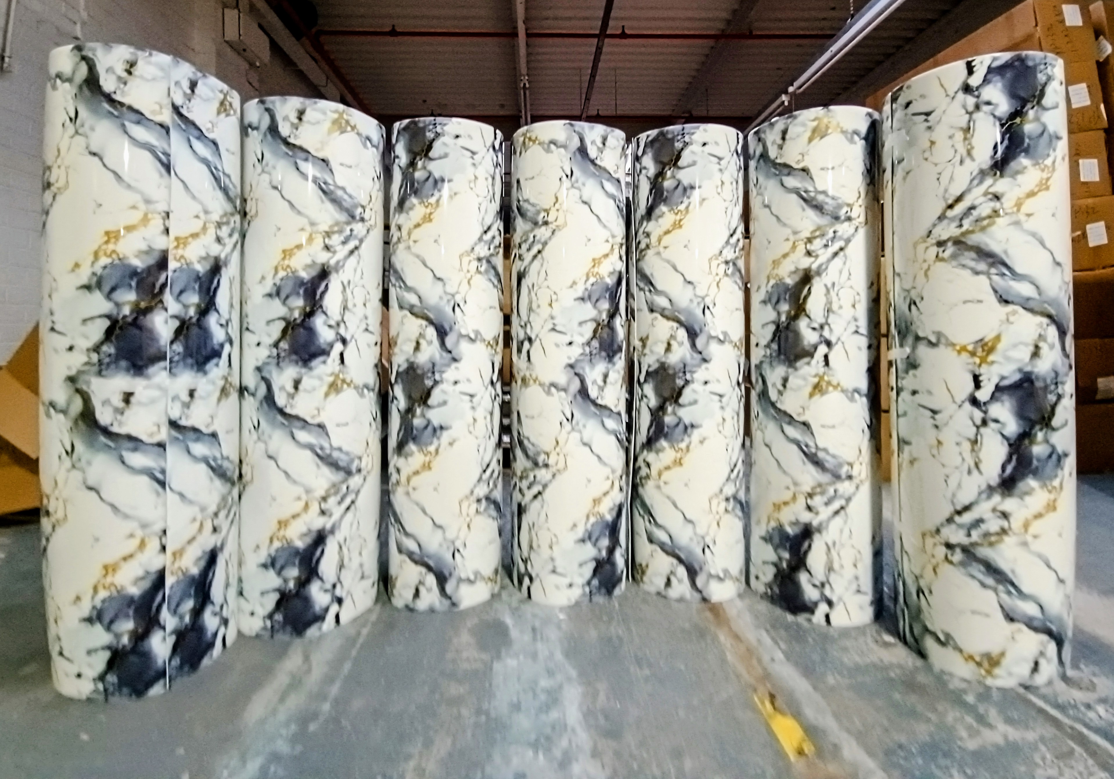 DIY Wall Panel Flexi Marble Finish Waterproof PE/PVC 2.8M x 1.2M Self Adhesive