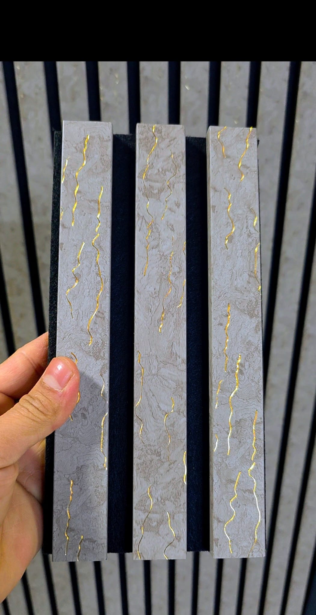 Estra  Grey Gold Acoustic Wall Panel 240CM x 60CM