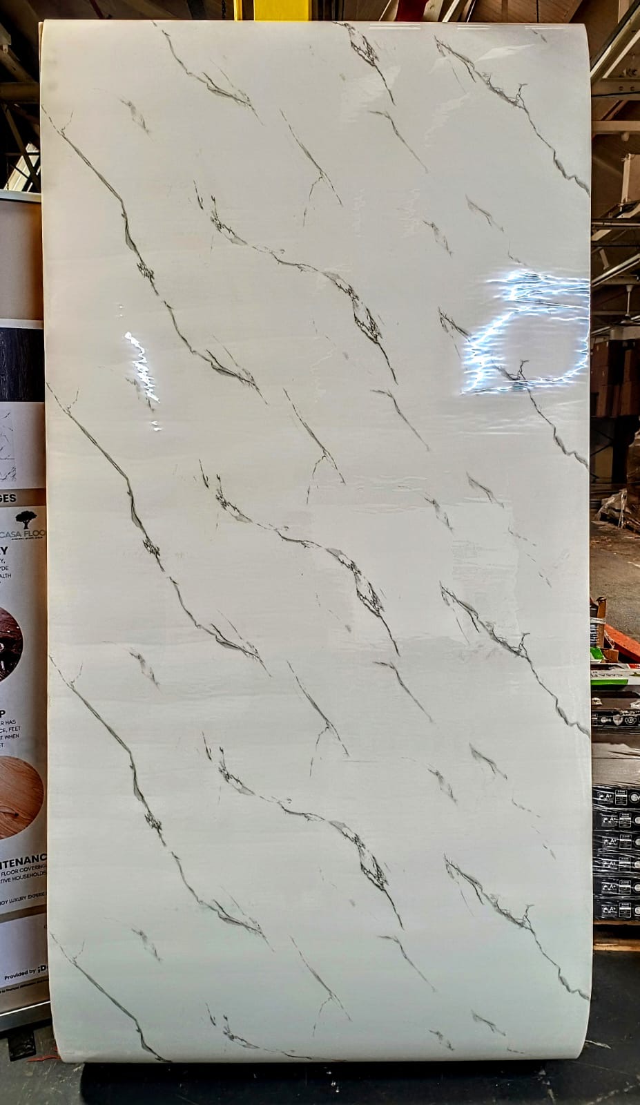 DIY Wall Panel Flexi Marble Finish Waterproof PE/PVC 2.8M x 1.2M Self Adhesive